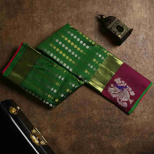 Dark Green Bridal Saree