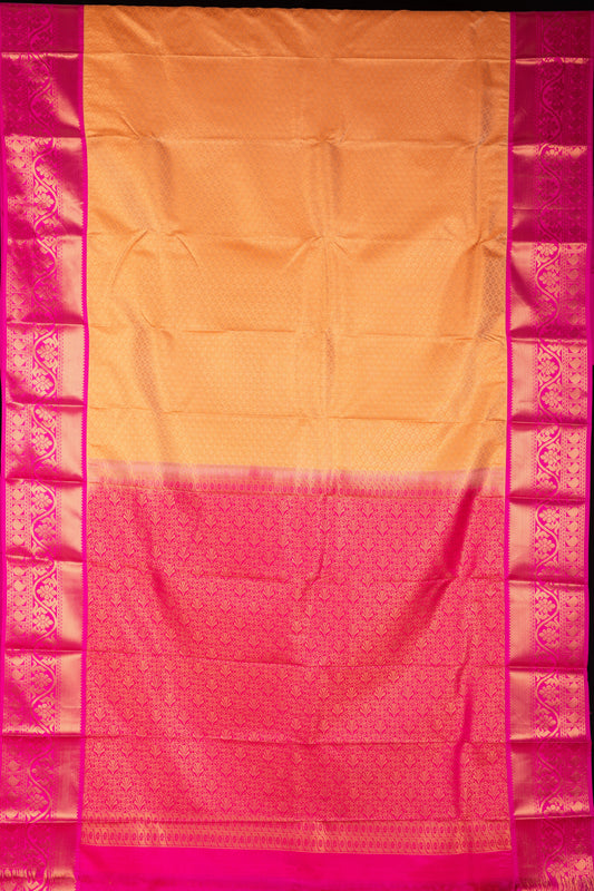 Orange Ayiram Butta Semi Silk Saree