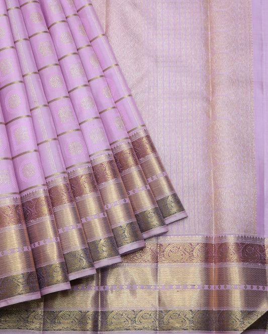 Electric lavender pure zari silk saree