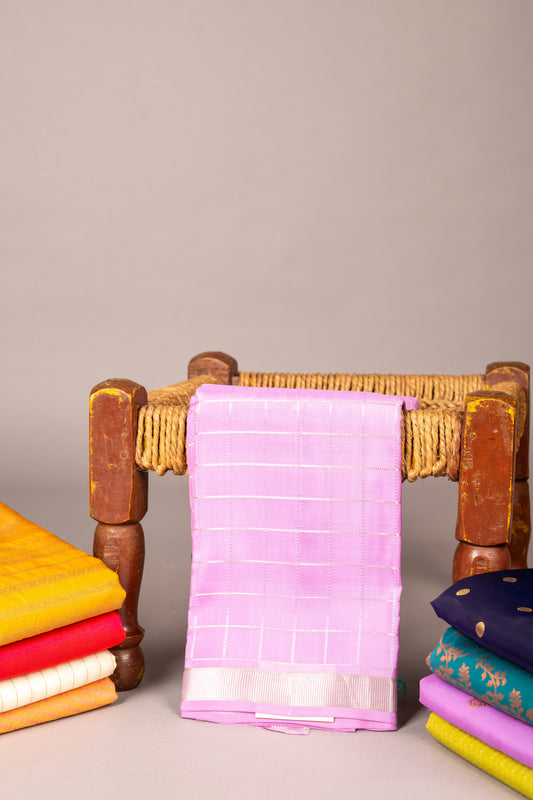 Lavender pure touch silk saree