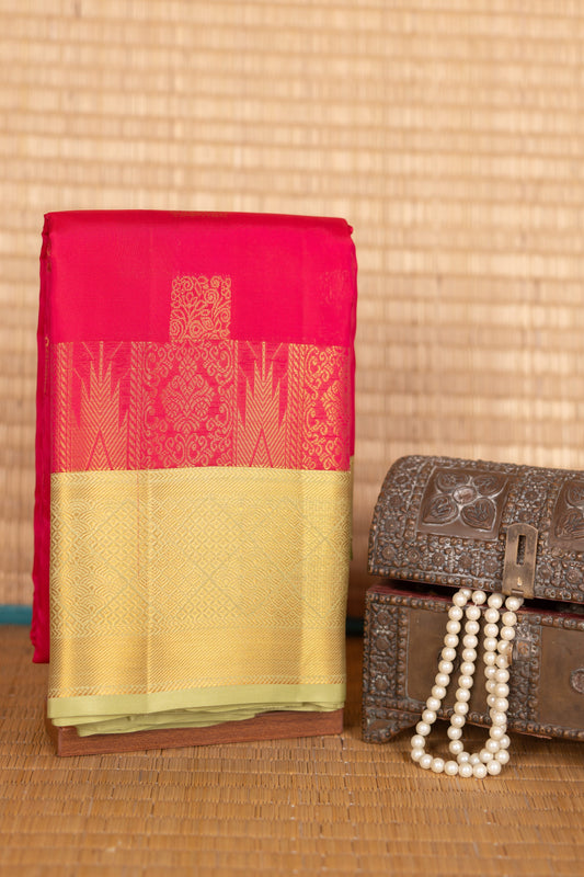 Barbie pink pure touch silk saree