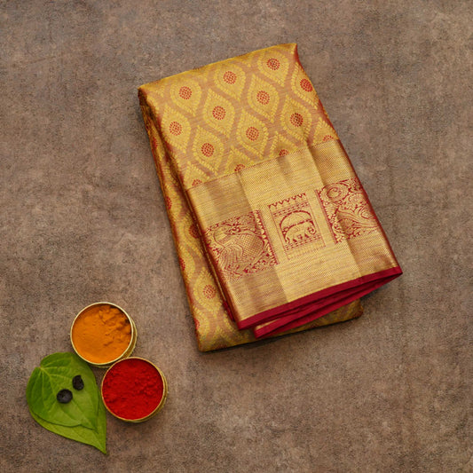 Red kanjivaram saree