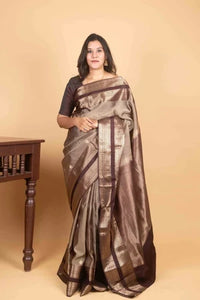 Grey Silk Saree