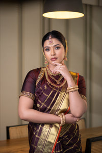 Jari Checked Silk Saree