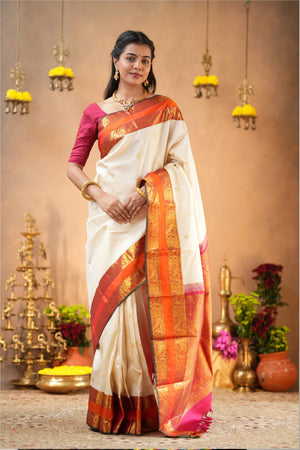White Pattu Saree