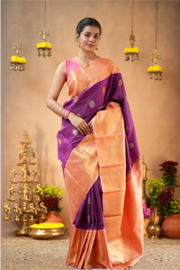Purple Kanjivaram Saree