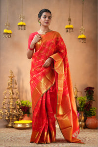 Red Kanjivaram Saree