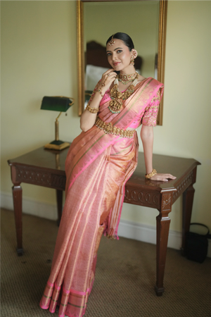 Pink Kanjivaram Saree
