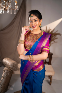 Blue Pattu Saree