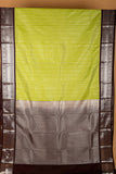 Pastel green semi soft silk saree