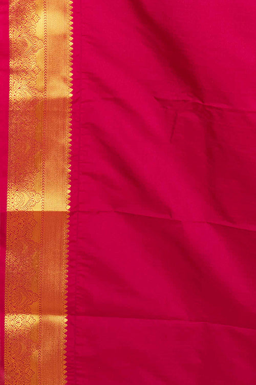 Purple and reddish pink semi silk saree