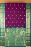 Purple Green Korvai Semi Silk Saree