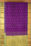 Pastel Green and Purple Silk Cotton Saree