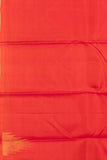 Tomato red temple border silk saree