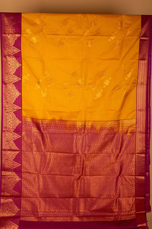Mustard Semi Silk Saree