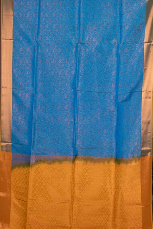 Blue Mustard Semi Soft Silk Saree