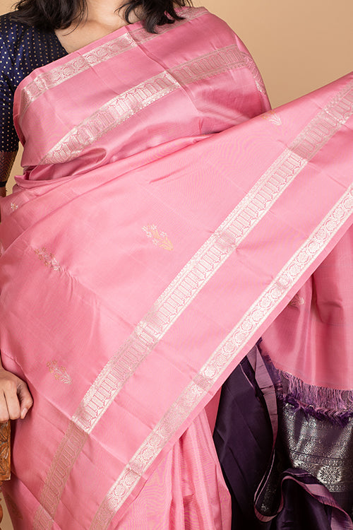 Pink Mauve Silk Saree