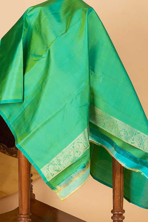 Off White Traditional Kanchipuram Silk Saree