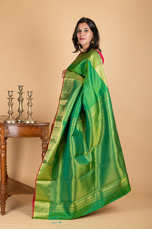 Green soft silk saree
