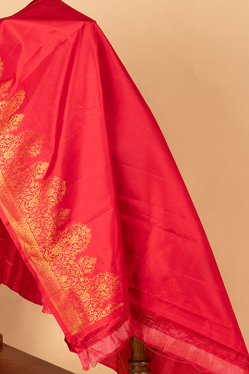 Red Turning weave silk saree