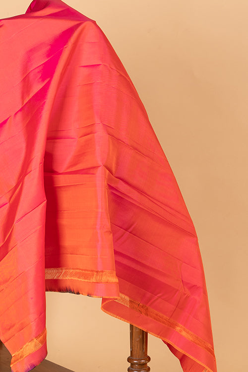 Black and Orange Silk Saree