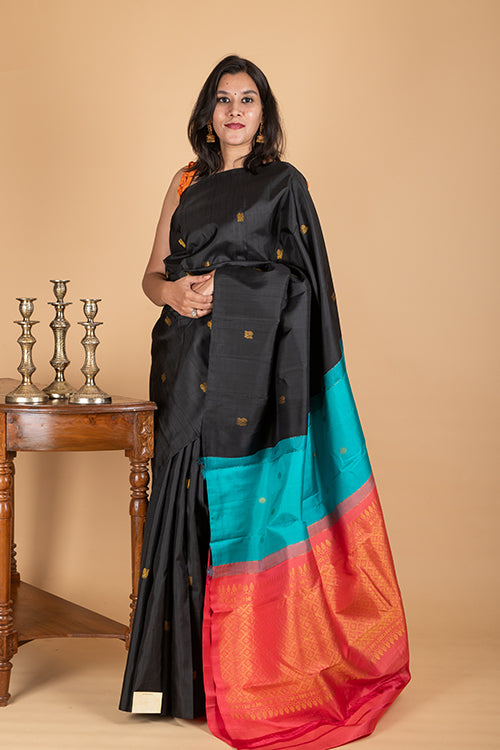 Black Silk Saree