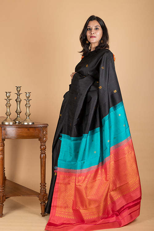 Black Silk Saree