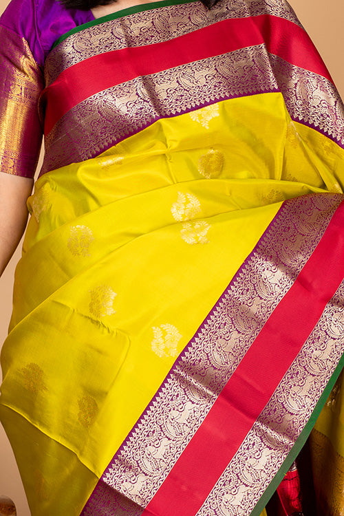 Green pattu saree