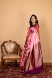 Pastel Pink Kanjivaram Silk Saree