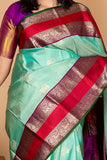 Green traditional silk saree