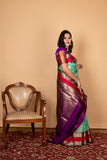 Green traditional silk saree