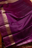 Yellow and purple pure silk saree