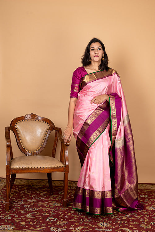 Pink Colour Pattu Saree