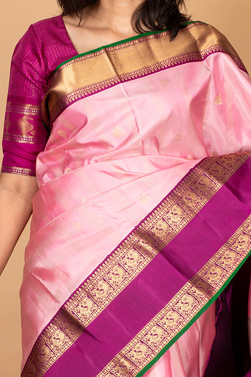 Pink Colour Pattu Saree