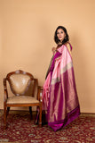 Pink Colour Pattu Saree