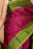 Purple pure silk saree