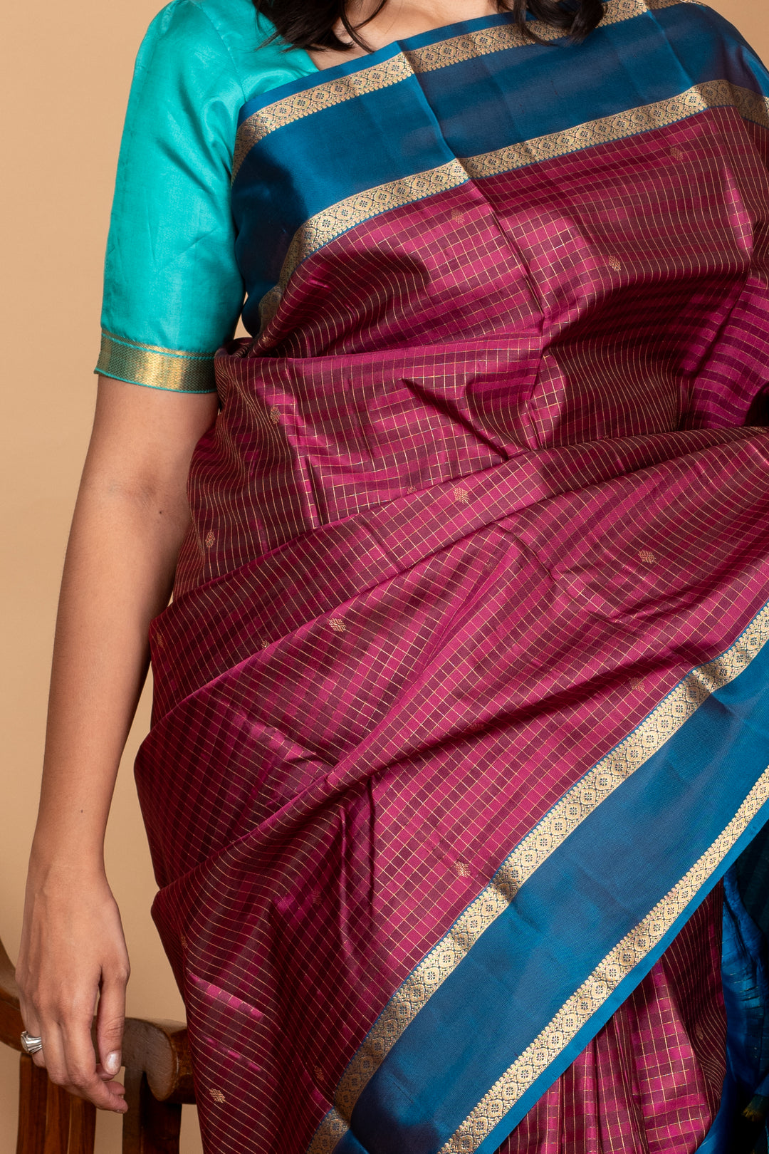 Beetroot Purple Silk Saree