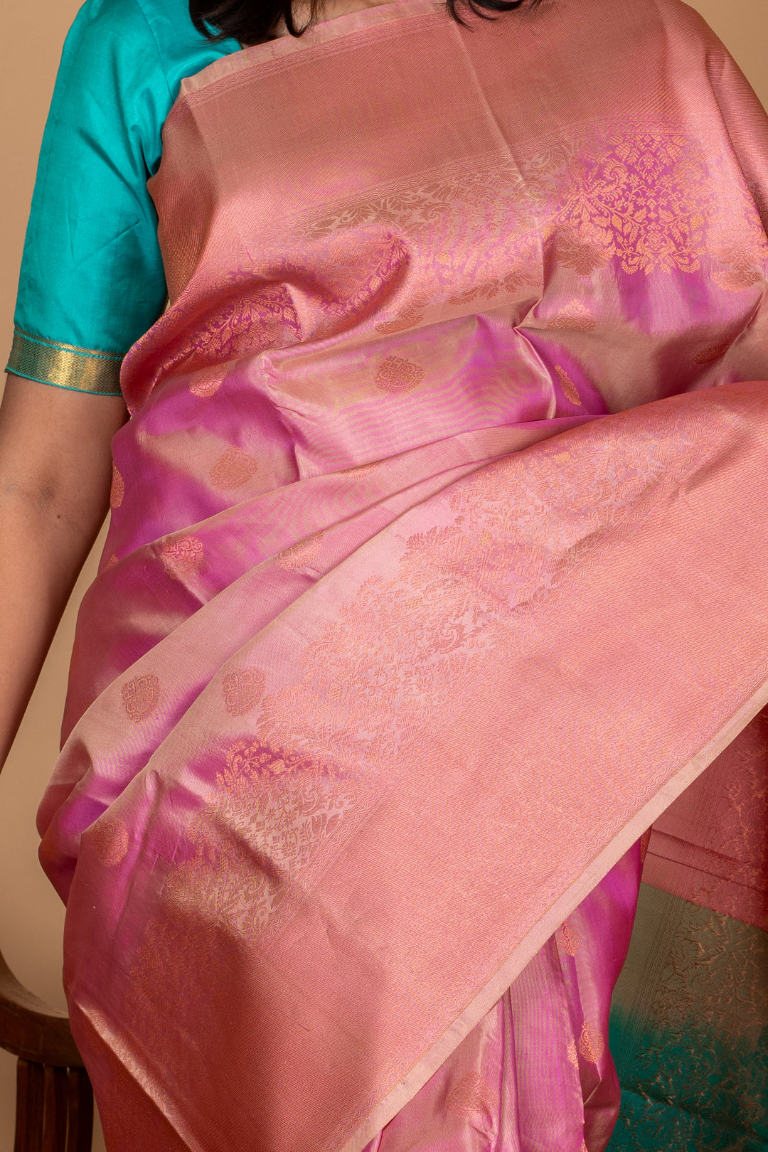 Pastel Pink Silk Saree