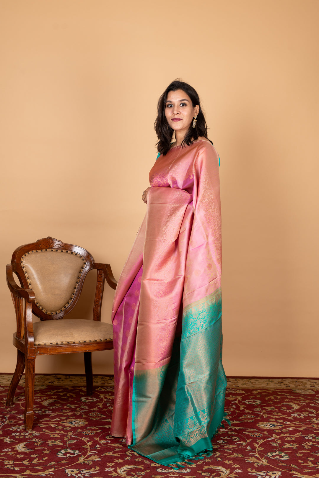 Pastel Pink Silk Saree