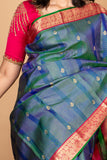 Peacock Blue Saree
