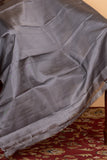 Grey Designer Pure Silk Saree