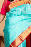 Sky Blue Silk Saree