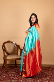 Sky Blue Silk Saree