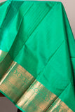 Pink and Green Korvai Weave Silk Saree