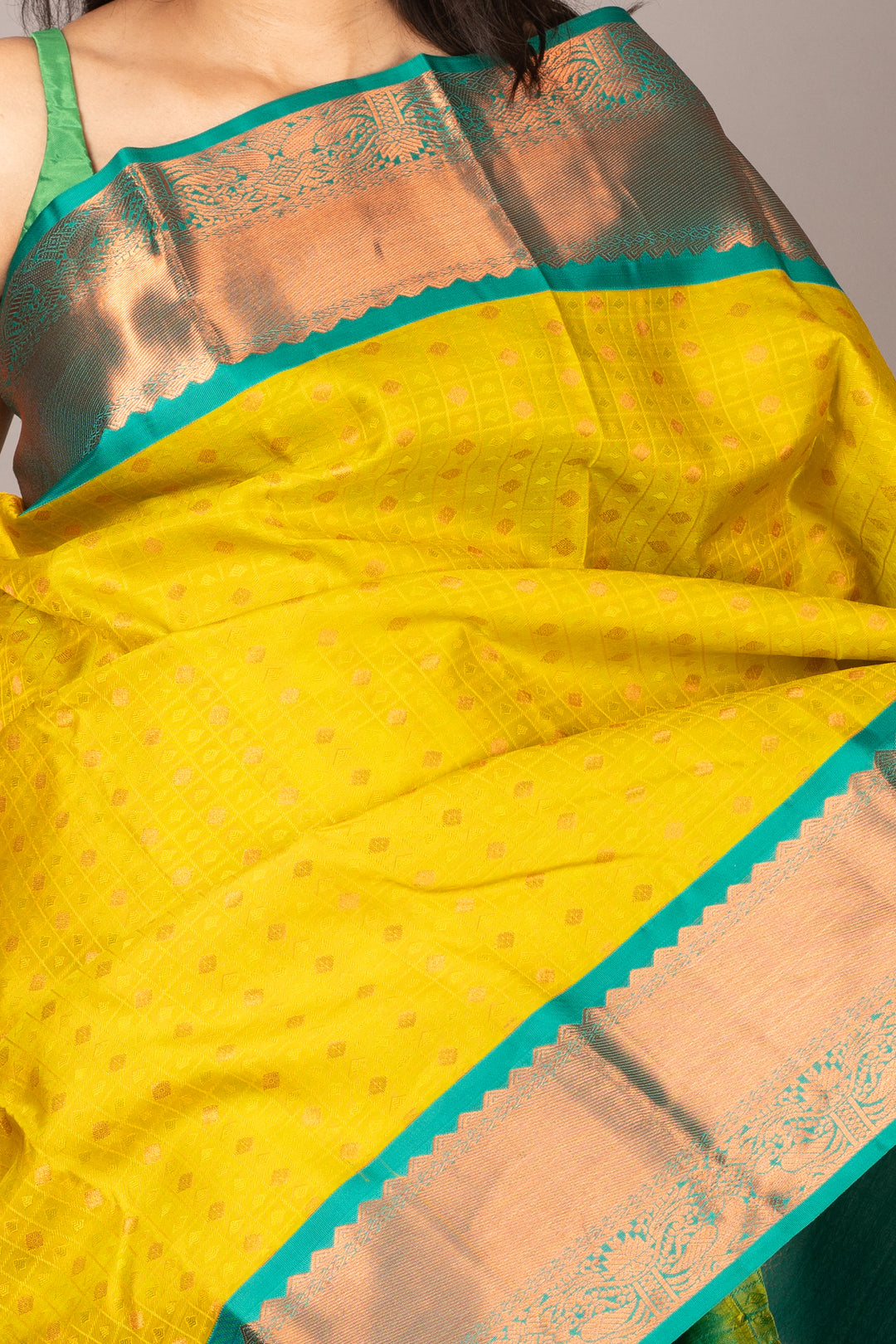 Light green simple silk saree