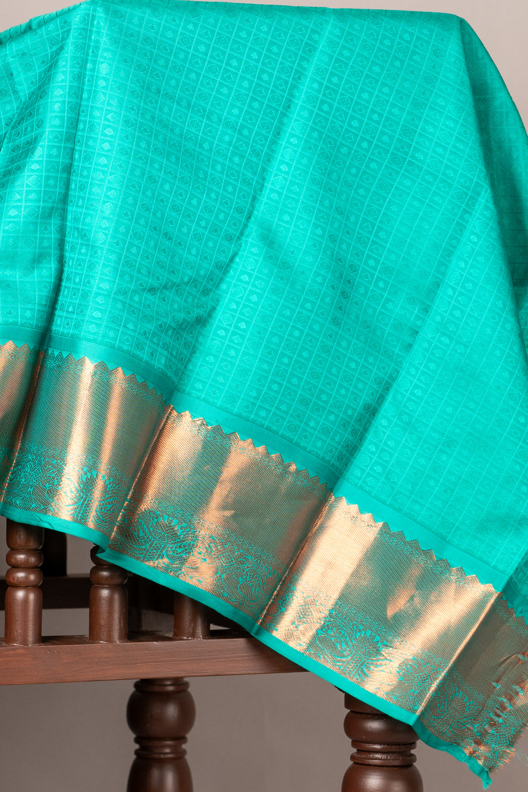 Light green simple silk saree