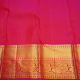 Yellow and Pink Silk Saree