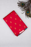 Orange Red Pure Touch Silk Saree