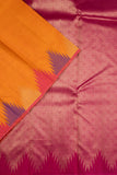 Rust Orange temple border silk saree