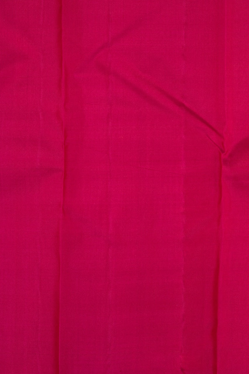 Rust Orange temple border silk saree